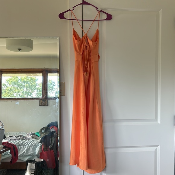 Orange summer formal dress - Picture 5 of 5